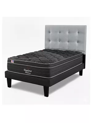 Cama Europea Platinum 1.5 Plazas + Respaldo