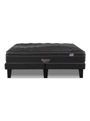 Cama Europea Platinum King Base Dividia + Respaldo