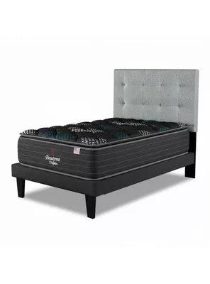 Cama Europea Dolphin 1.5 Plazas + Respaldo TIB GR