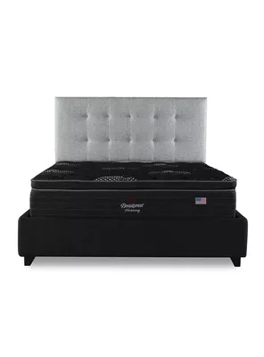 Cama Europea Harmony 2 Plazas Base Dividida + Respaldo