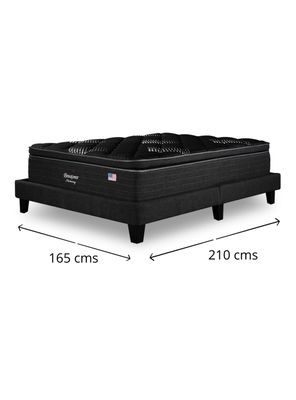 Imagen 2 del producto Cama Europea Harmony 2 Plazas Base Dividida + Respaldo TIG G