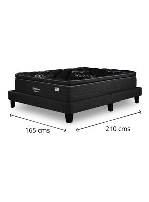 Imagen 2 del producto Cama Europea Harmony 2 Plazas Base Dividida + Respaldo TIG P