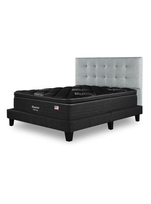 Cama Europea Harmony 2 Plazas Base Dividida + Respaldo TIG P