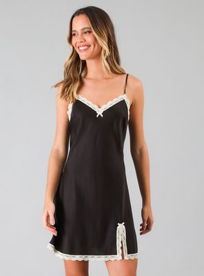 Camisola Satín Encaje