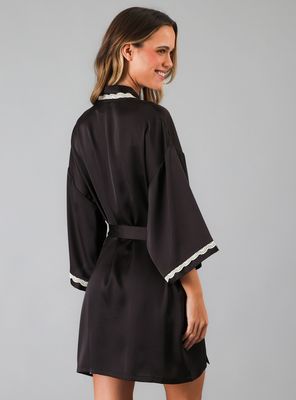 Imagen 2 del producto Bata Satín Encaje