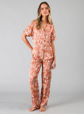 Set Camisero y Pantalón Satín Print