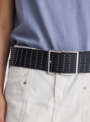 Imagen 2 del producto Cinturón Ancho con Mini Tachas Cuero Sintético