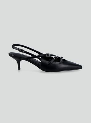 Zapato de Vestir Hebillas y Taco Fino Mujer