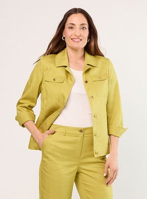 Chaqueta Lisa Manga Larga Botón