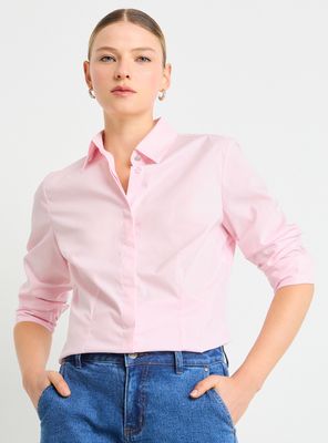 Blusa Corte Básico Manga Larga Color