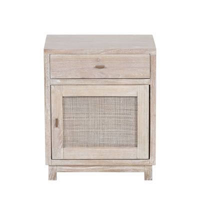 Velador Madera Mindi 1 Cajón + 1 Puerta
