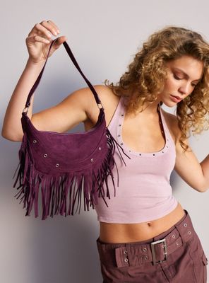 Imagen 1 del producto Cartera de Hombro Flecos y Ojetillos