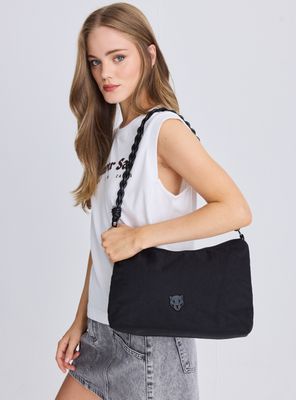 Cartera Asa Trenzada con Emblema