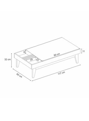 Imagen 2 del producto Mesa de Centro Vitta Verde Freijo