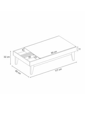 Imagen 2 del producto Mesa de Centro Vitta Off White Freijo