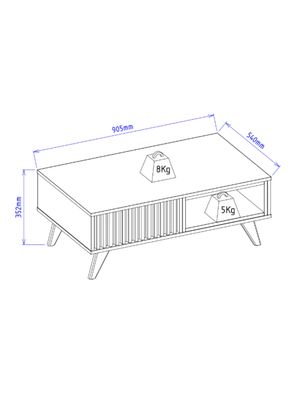 Imagen 2 del producto Mesa de Centro Jeri Preto Noce