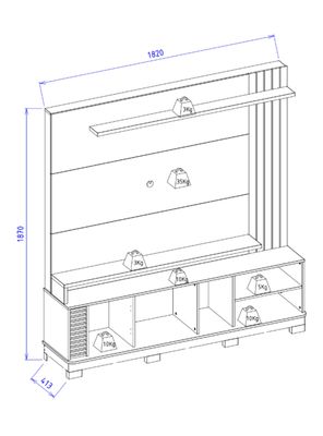 Imagen 2 del producto Home TV 70 Jurere 1.8 Almendra Off White