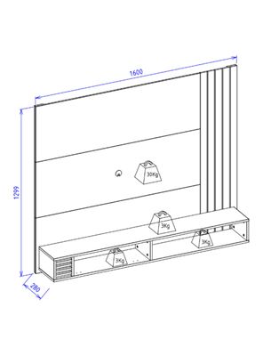 Imagen 2 del producto Home TV 65 Aéreo Jurere Almendra Off White