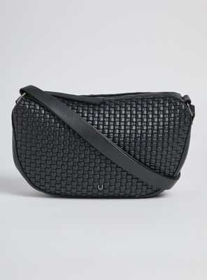 Cartera de Hombro Cruzada con Diseño Entramado