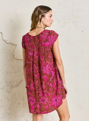 Imagen 2 del producto Vestido Mini Oversize Look Relajado Full Estampado