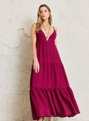 Vestido Maxi Look Seda Crepé