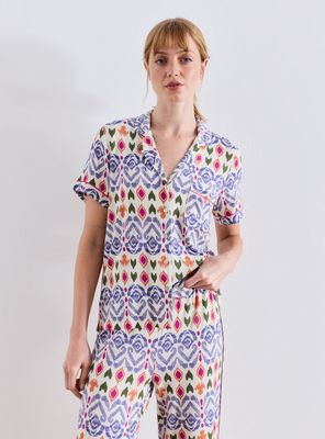 Imagen 1 del producto Pijama Ligero Full Estampado con Aplicaciones en Satín