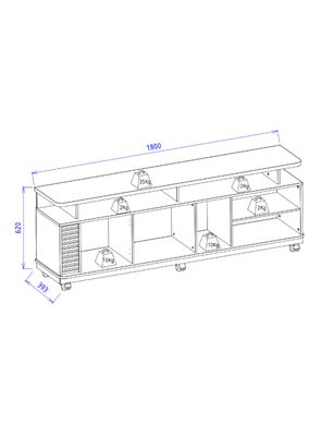Imagen 2 del producto Rack TV 75 Jurere Almendra Verde