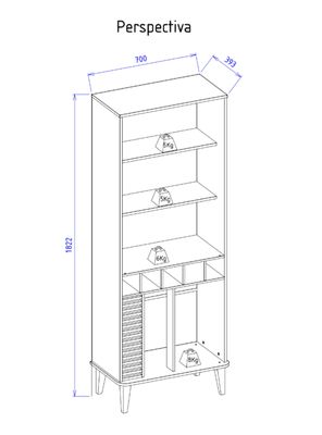 Imagen 2 del producto Cristalera Jurere 2 Puertas Almendra Verde