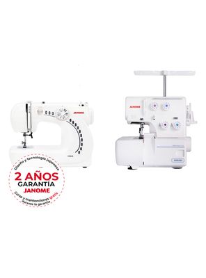 Combo Máquina de Coser 1000A + Máquina Overlock 8002D