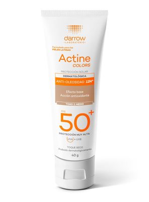 Colors Protector Solar SPF 50+ tono  medio 40 ml Actine