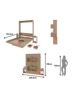 Imagen 2 del producto Cama Funcional 2 Plazas Articulada con Mesas de Noche