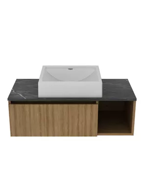 Mueble Baño Aéreo con 1 Puerta y Lavamanos