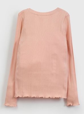 Imagen 2 del producto Polera Rib con Terminación Vuelos Niña