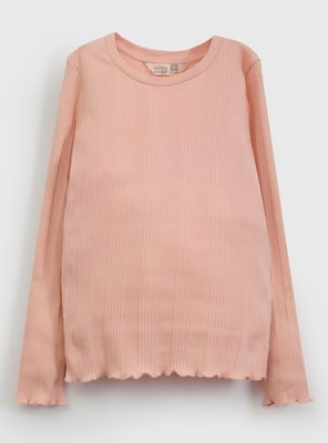 Polera Rib con Terminación Vuelos Niña