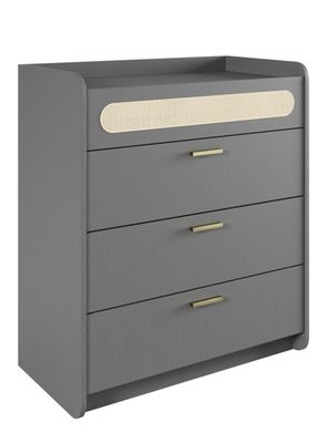 Cómoda Duna Gris 4 Cajones