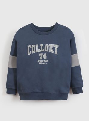 Polerón Estampado Sport con Manga Block Color