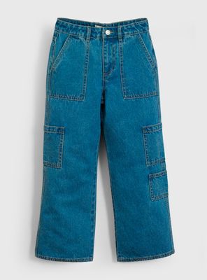 Jeans Cargo con Extra Bolsillos Niña