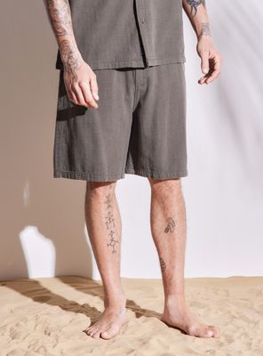 Bermuda Tela Texturada Relaxed Fit