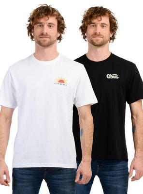 Pack Dos Poleras Cuello Redondo Estampado