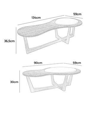 Imagen 2 del producto Mesa de Centro Onda Duo