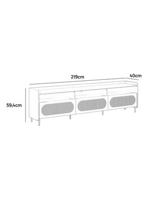 Imagen 2 del producto Rack TV 75' Noa 3 Puertas 219 cm