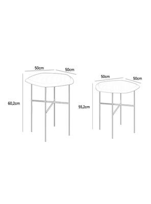 Imagen 2 del producto Mesa Lateral Duo Geo 60.2-55.2x50x50 cm
