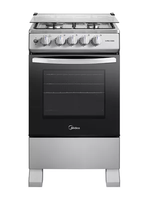 Midea Cocina A Gas 4 Quemadores Mfo-Mg20Tcssl Silver