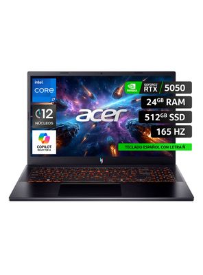 Imagen 2 del producto Notebook Gamer ANV15-52-73S9-1 Intel Core i7-H RTX 5050 6GB GDDR7 24GB RAM 512GB SSD 15.6' 165Hz