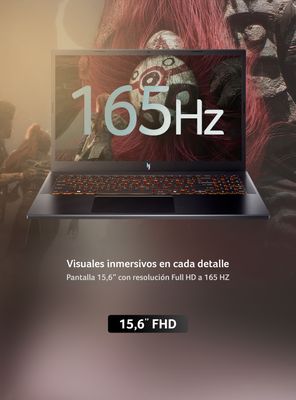 Imagen 2 del producto Notebook Gamer ANV15-52-73S9-1 Intel Core i7-H RTX 5050 6GB GDDR7 24GB RAM 512GB SSD 15.6' 165Hz
