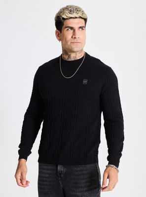 Sweater Tejido Jacquard Con Logo Couple
