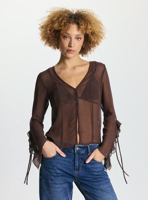 Blusa Vuelos Translúcida