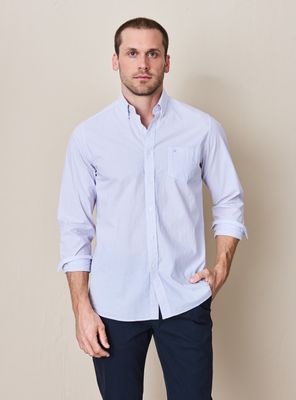 Camisa Manga Larga Algodón Líneas