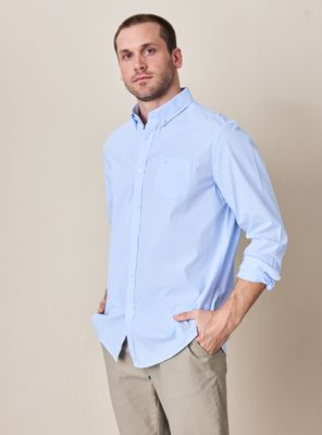 Camisa Manga Larga Algodón Líneas Delgadas