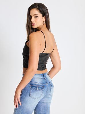 Imagen 2 del producto Polera Peto Halter Tela Engomada